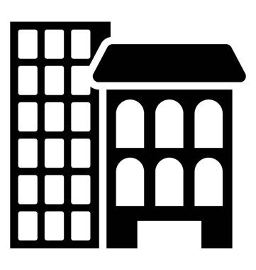 Daireler glif vektör simgesi