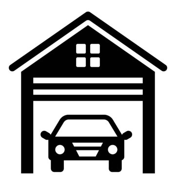 Servis istasyonu glif simgesi