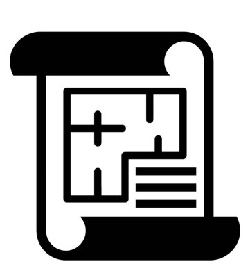 Kat planı glif simgesi