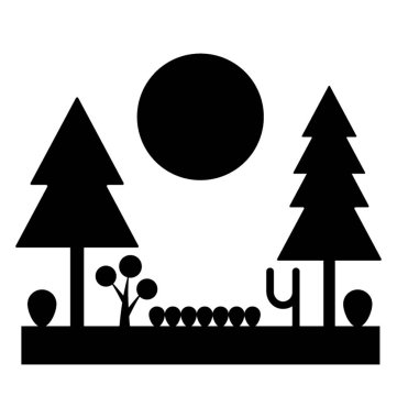Bahçe glif vektör simgesi