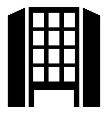 Multistorey bina glif simgesi