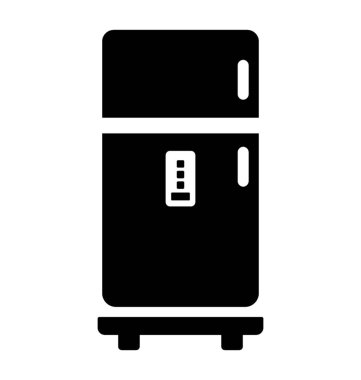 Buzdolabı glif vektör simgesi