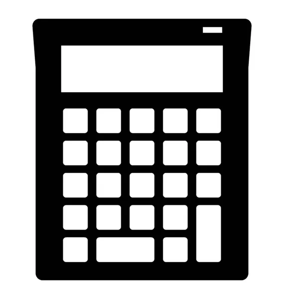 Kalkulator Glifów Wektor Ikona — Wektor stockowy