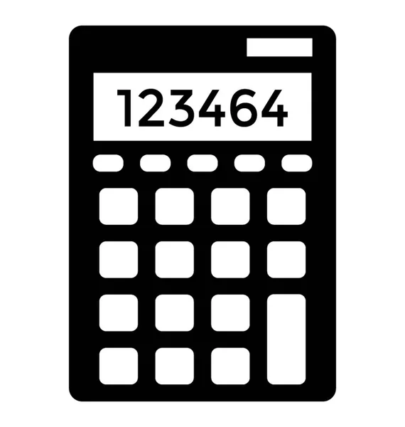 Calculation Glyph Vector Icon — Stock Vector