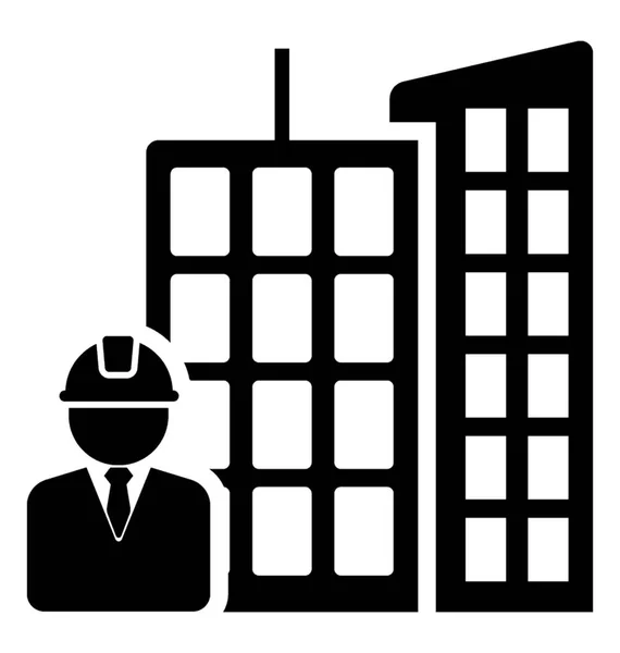 Architect Glyph Vector Icon — Stockvector