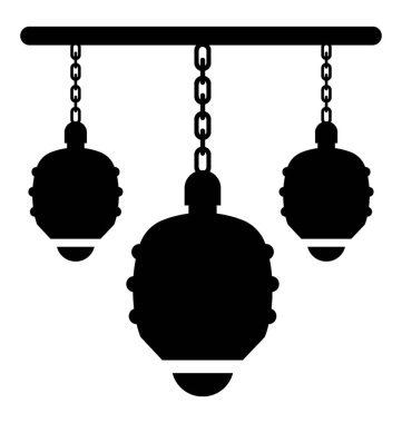 Tavan ışık glif simgesi