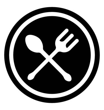 Glif vektör simge catering
