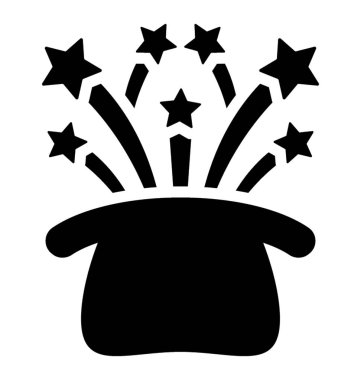 Yeni yıl partisi glif simgesi