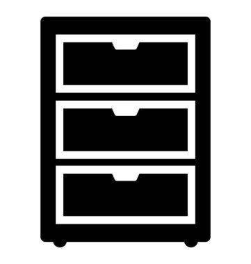 Göğüs çekmeceler glif simgesi 