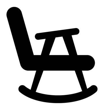 Sallanan sandalye glif simgesi