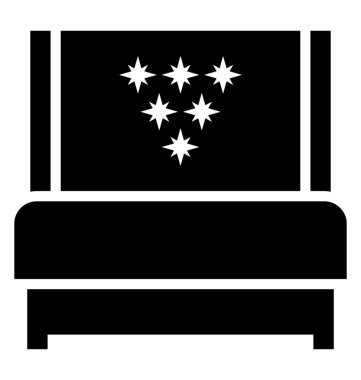 Çift Kişilik Yatak glif simgesi