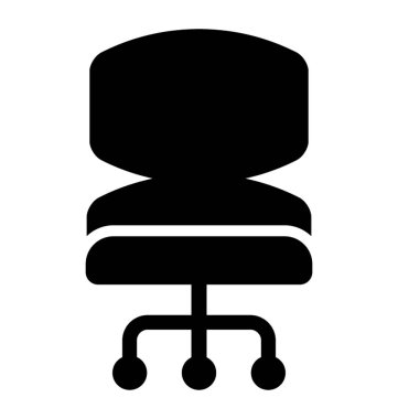 Ofis sandalye glif simgesi