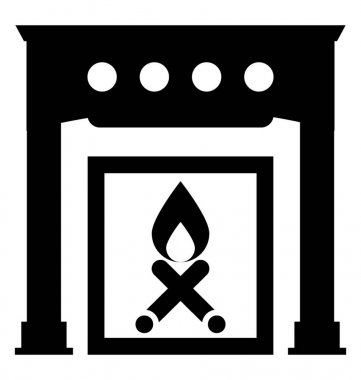 Ev Ocak glif simgesi