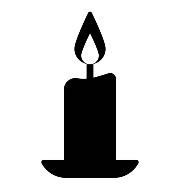 Mum glif vektör simgesi