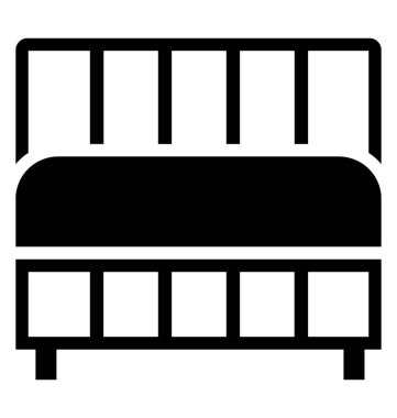 Demir yatak glif simgesi