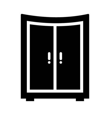 Vintage gardırop glif simgesi