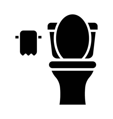 Tuvalet glif vektör simgesi