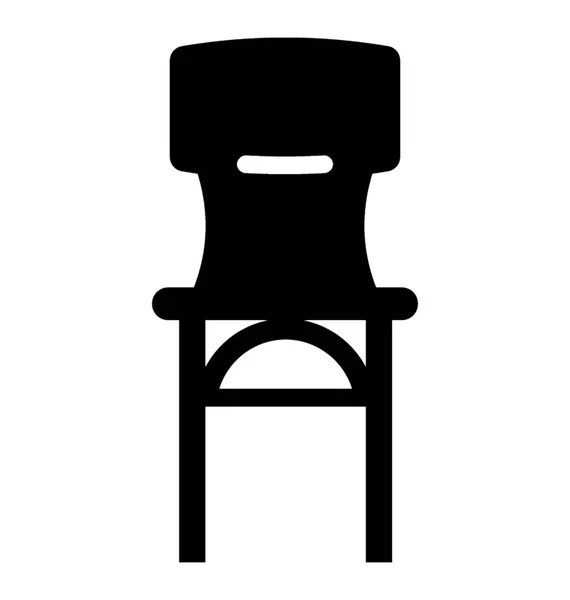 Chaise Forgée Glyph Icône — Image vectorielle