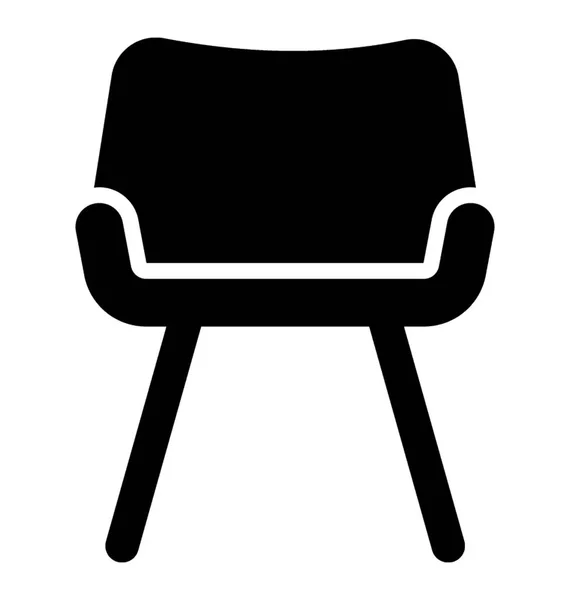 Stool Glyph Vector Icon — Stock Vector