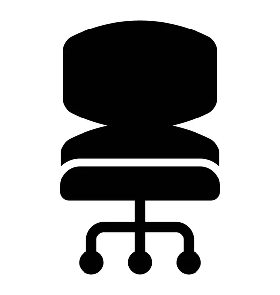 办公椅字形图标 — 图库矢量图片