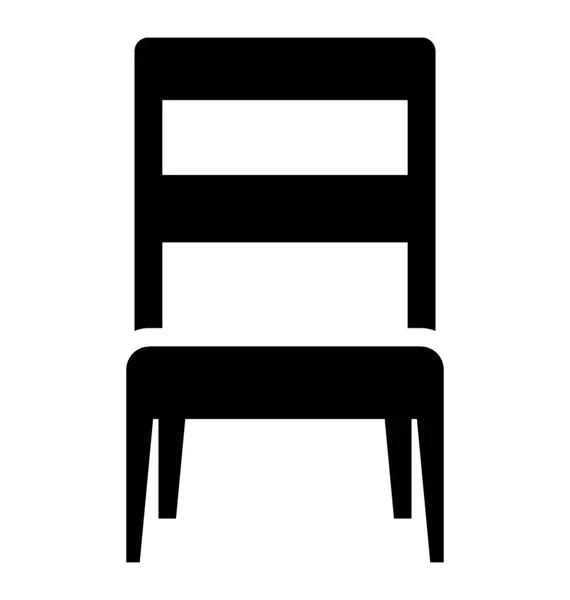 Ξύλινη Καρέκλα Γλύφου Εικονίδιο — Διανυσματικό Αρχείο