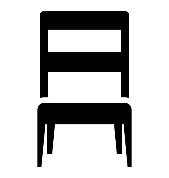 Chaise Bois Glyph Icône — Image vectorielle