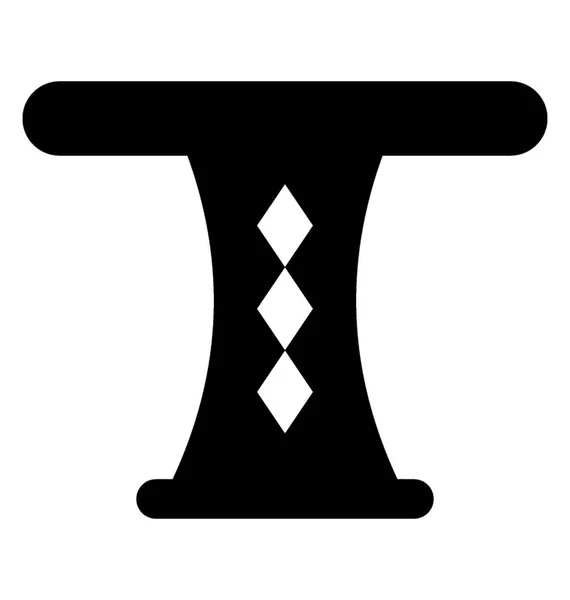 Entry Hall Table Glyph Icon — Stock Vector