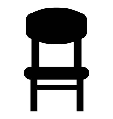 Yemek sandalye glif simgesi