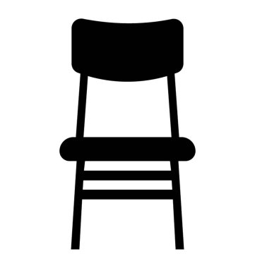 Cafe sandalye glif simgesi