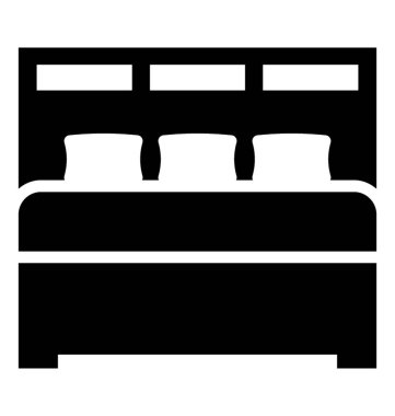 Kraliçe Yatak glif simgesi