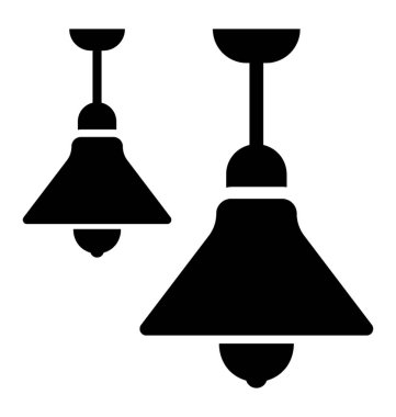 Fanoos glif vektör simgesi