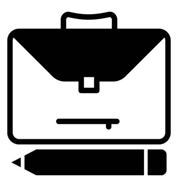 İş portföy glif simgesi