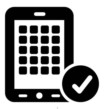 Güvenli Smartphone glif simgesi