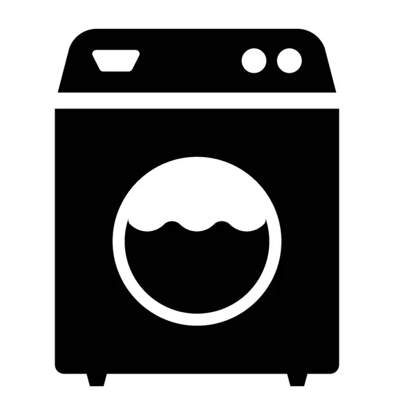 Máquina Lavar Glyph Icon —  Vetores de Stock