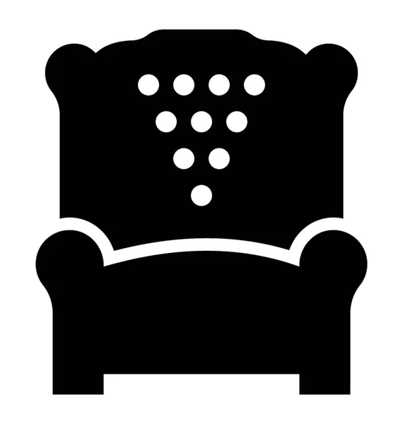 Sofa Glyphen Vektorsymbol — Stockvektor