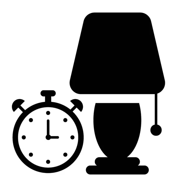 Overtime Glyph Vector Icon — Stock Vector