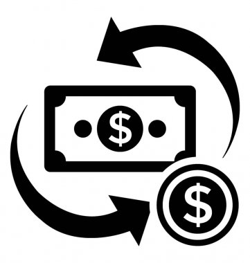 Yeniden yatırım fonları glif simgesi