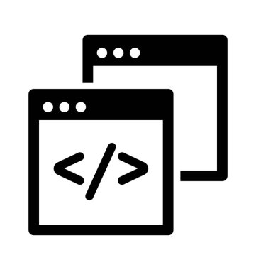 App kodlama glif simgesi