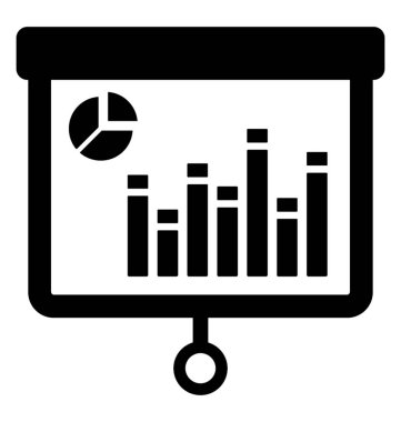 İstatistiksel analiz glif simgesi