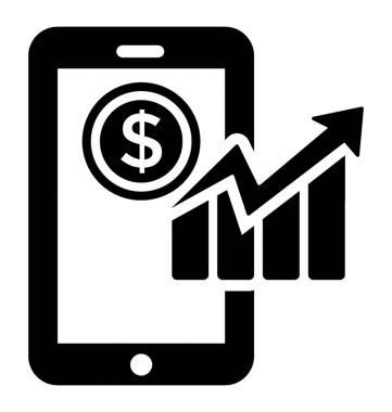 İş analiz App glif simgesi