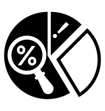 Yüzde analizi glif simgesi