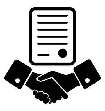 Anlaşma anlaşma glif simgesi