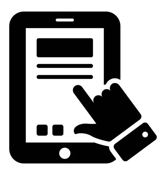 Icône Glyphe Mobile Friendly — Image vectorielle