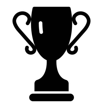 Başarı glif vektör simgesi