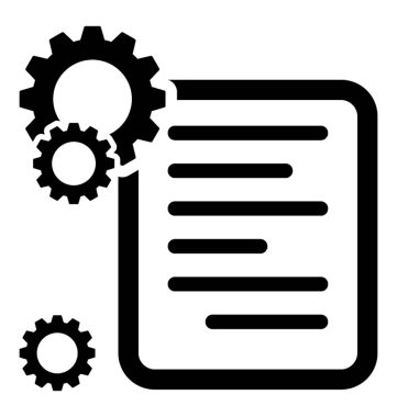 Proje geliştirme glif simgesi