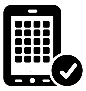 Güvenli Smartphone glif simgesi