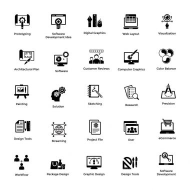 Web ve grafik simge simgeler Set tasarımı 