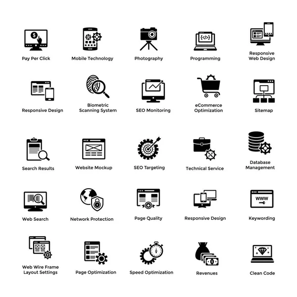 Web ve grafik tasarımı glif simgeler 2 ayarla