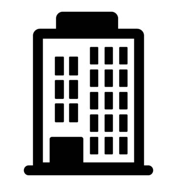 Office glif vektör simgesi 