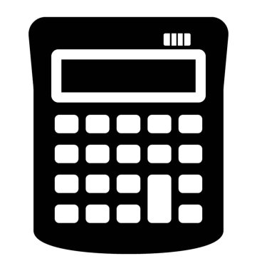 Hesap makinesi simge vektör simgesi 